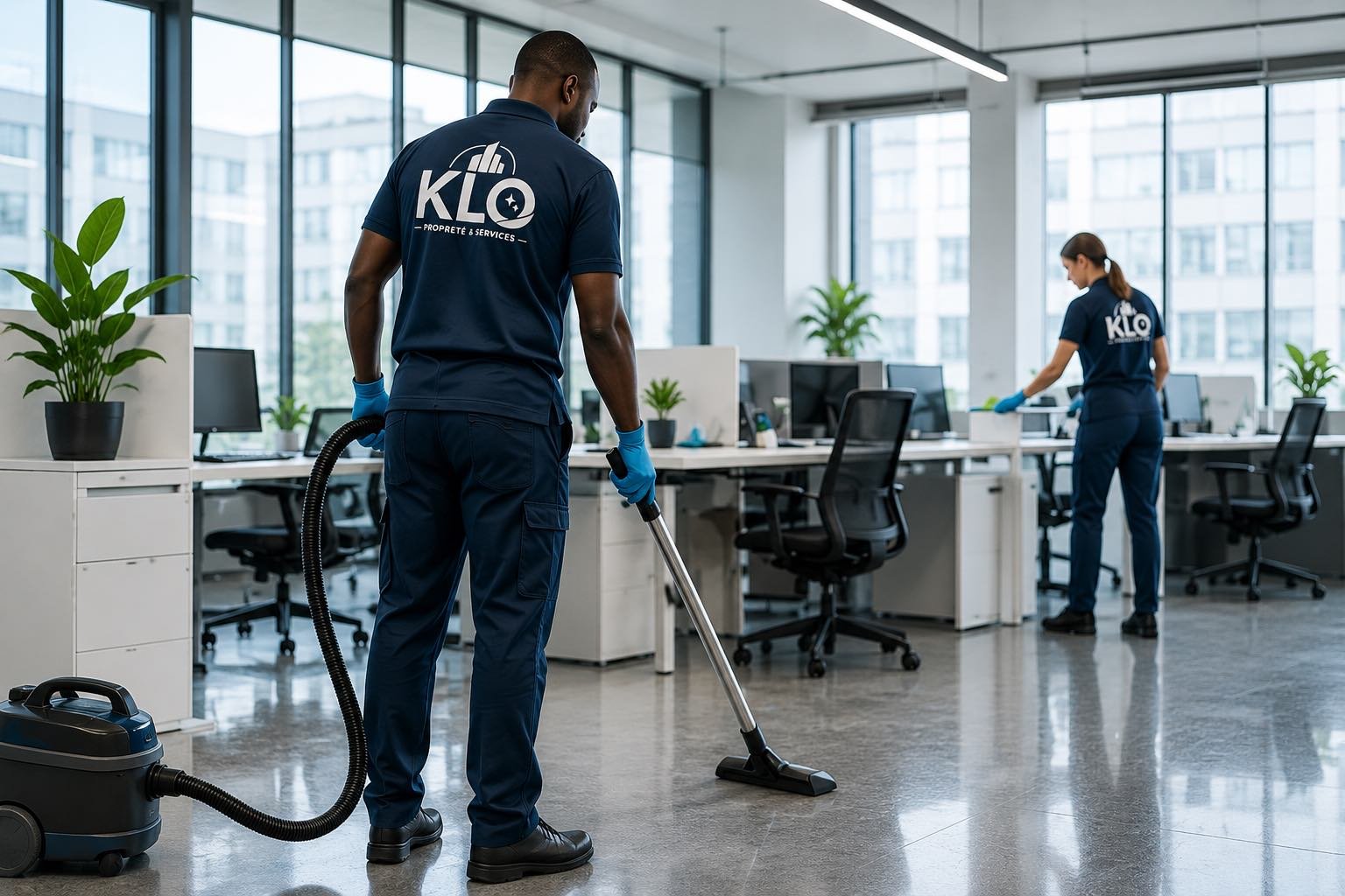Nettoyage bureau réalisé par KLO